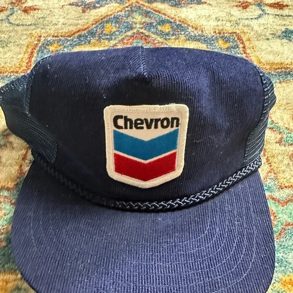 Vintage 1980s Chevron Gas Trucker Hat - Picture 4 of 8
